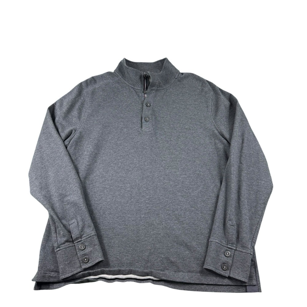 Rhone‎ Half Button Cotton Blend Mens Henley Sweater Size Large